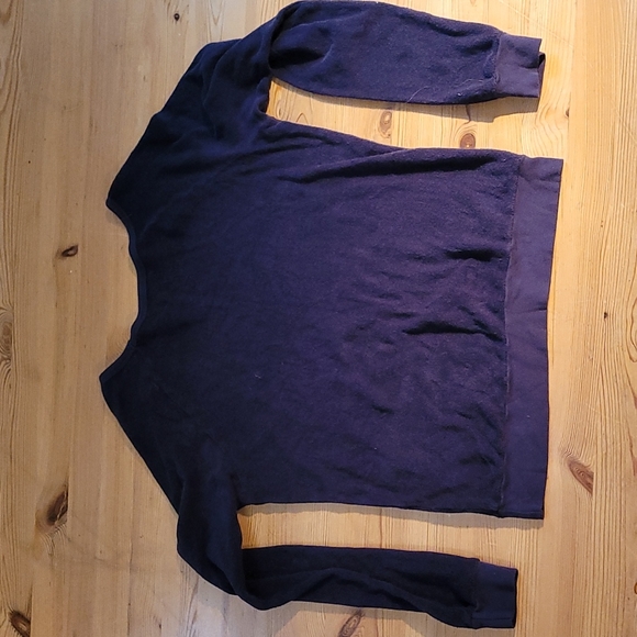 TNA black long sleeve terry cloth top XXS - Picture 4 of 7